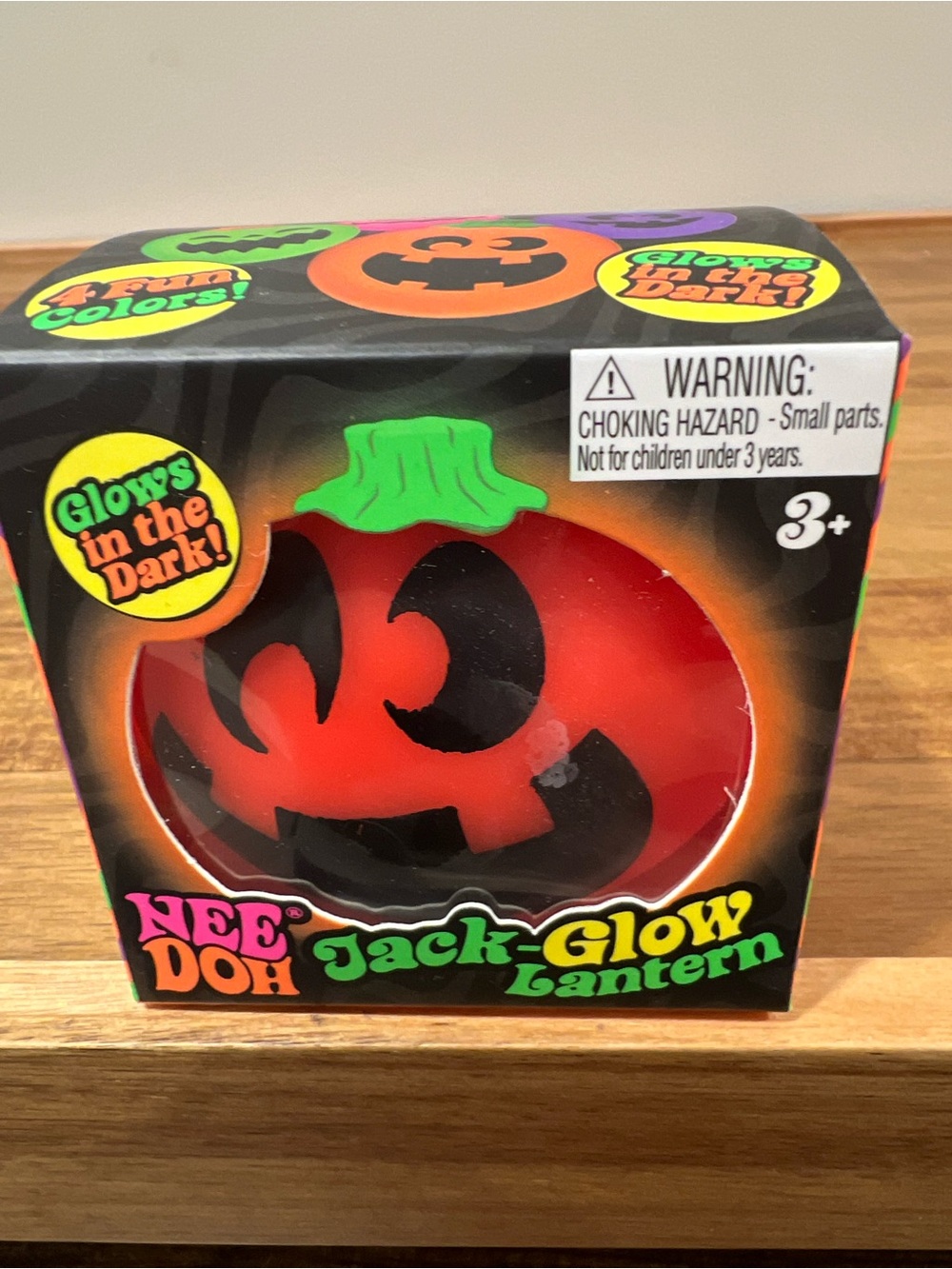 🔥🧡NeeDoh Jack-Glow Lantern Glow in The Dark Squishy - Orange 🎃